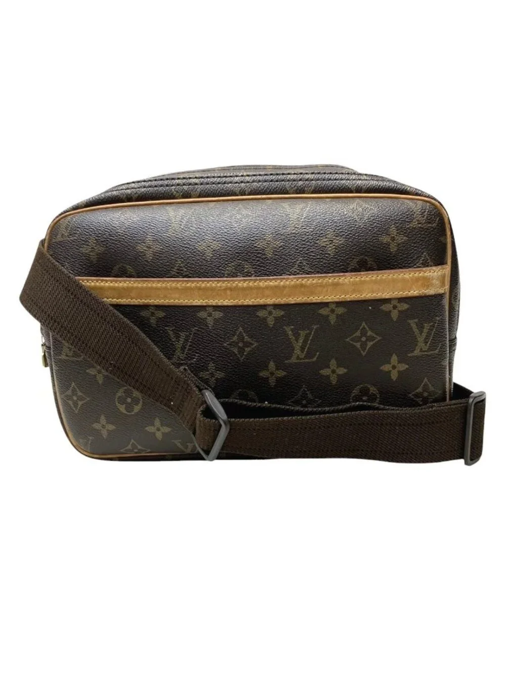 Louis Vuitton Reporter PM Monogram Shoulder Bag Canvas